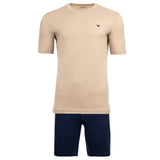 EMPORIO ARMANI Herren Schlafanzug, kurz - ENDURANCE, Short Pyjama Set, Stretch Cotton