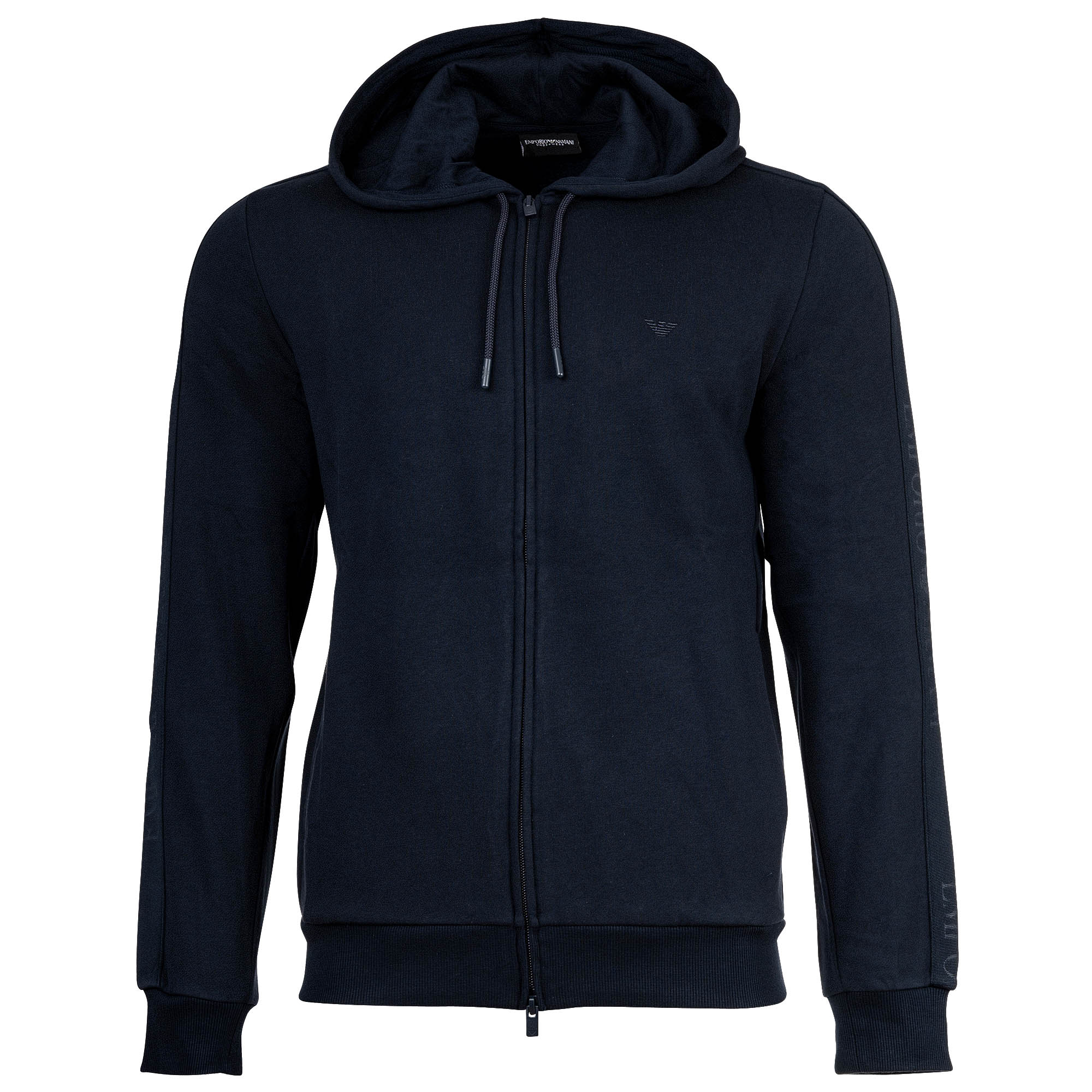 EMPORIO ARMANI Herren Sweatjacke mit Kapuze - BASIC TERRY, Zipper, Cotton-Mix
