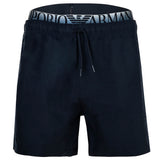 EMPORIO ARMANI Herren Badeshorts - LOGOBAND, Boxer, Beachwear, Logo-Bund, einfarbig