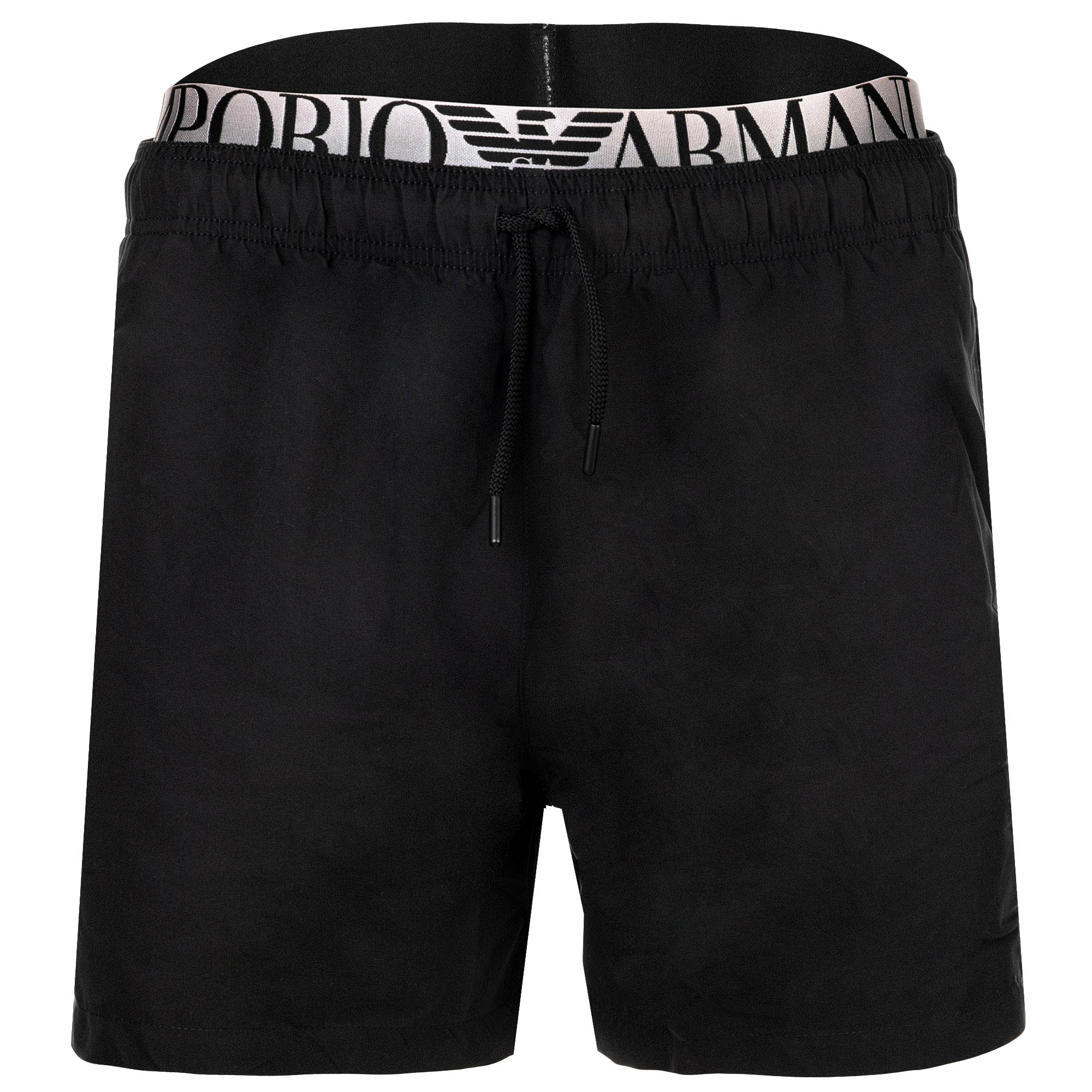 EMPORIO ARMANI Herren Badeshorts - LOGOBAND, Boxer, Beachwear, Logo-Bund, einfarbig