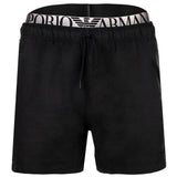 EMPORIO ARMANI Herren Badeshorts - LOGOBAND, Boxer, Beachwear, Logo-Bund, einfarbig