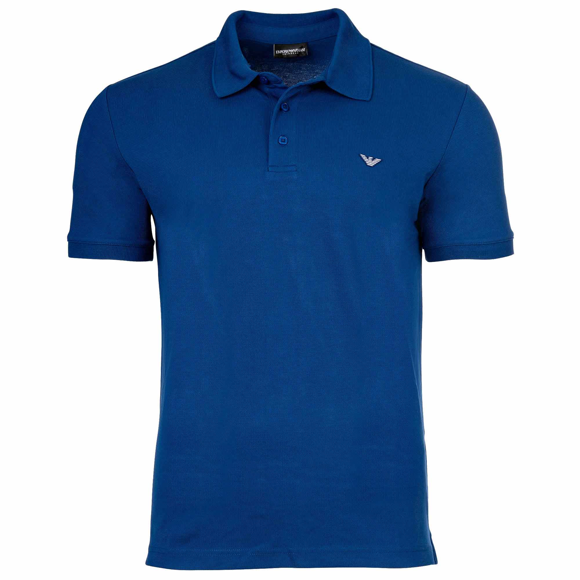 EMPORIO ARMANI Herren Poloshirt - ESSENTIAL, Pique, Regular Fit, Cotton Stretch