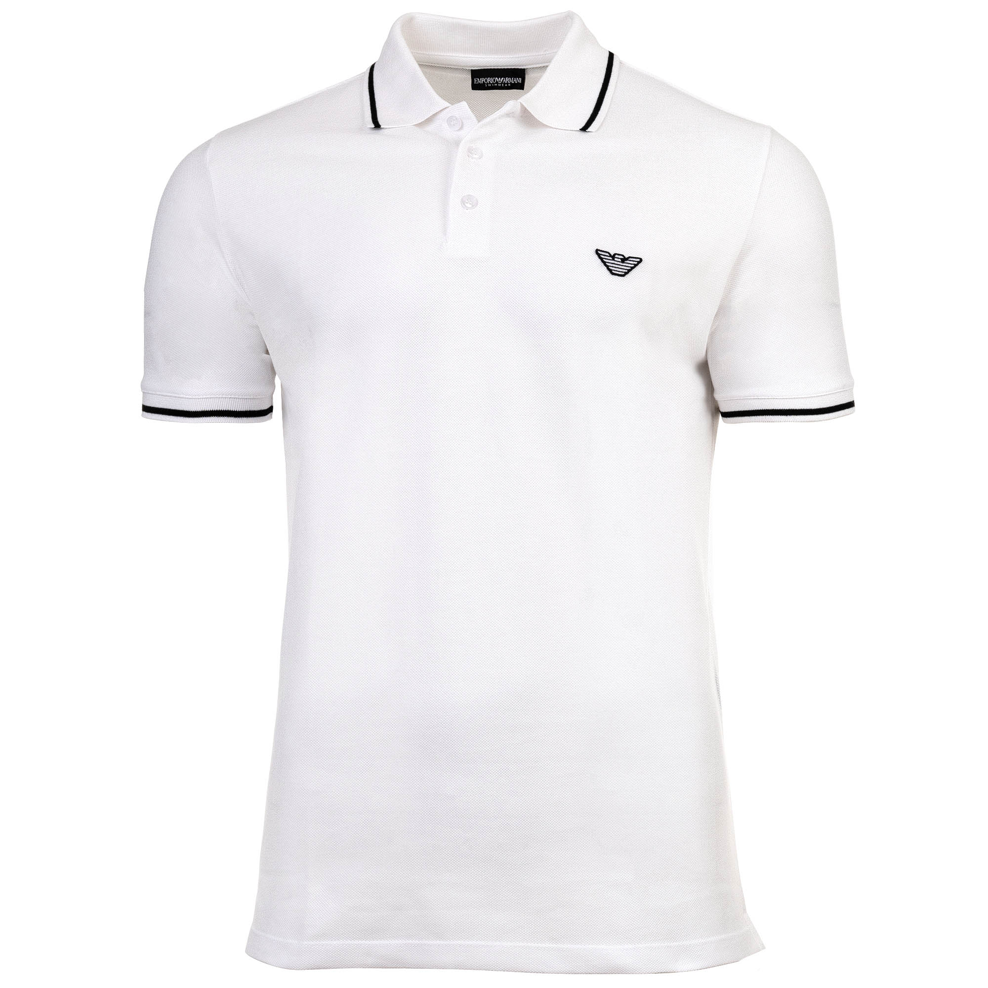 EMPORIO ARMANI Herren Poloshirt - ESSENTIAL, Pique, Logo, Baumwolle, einfarbig