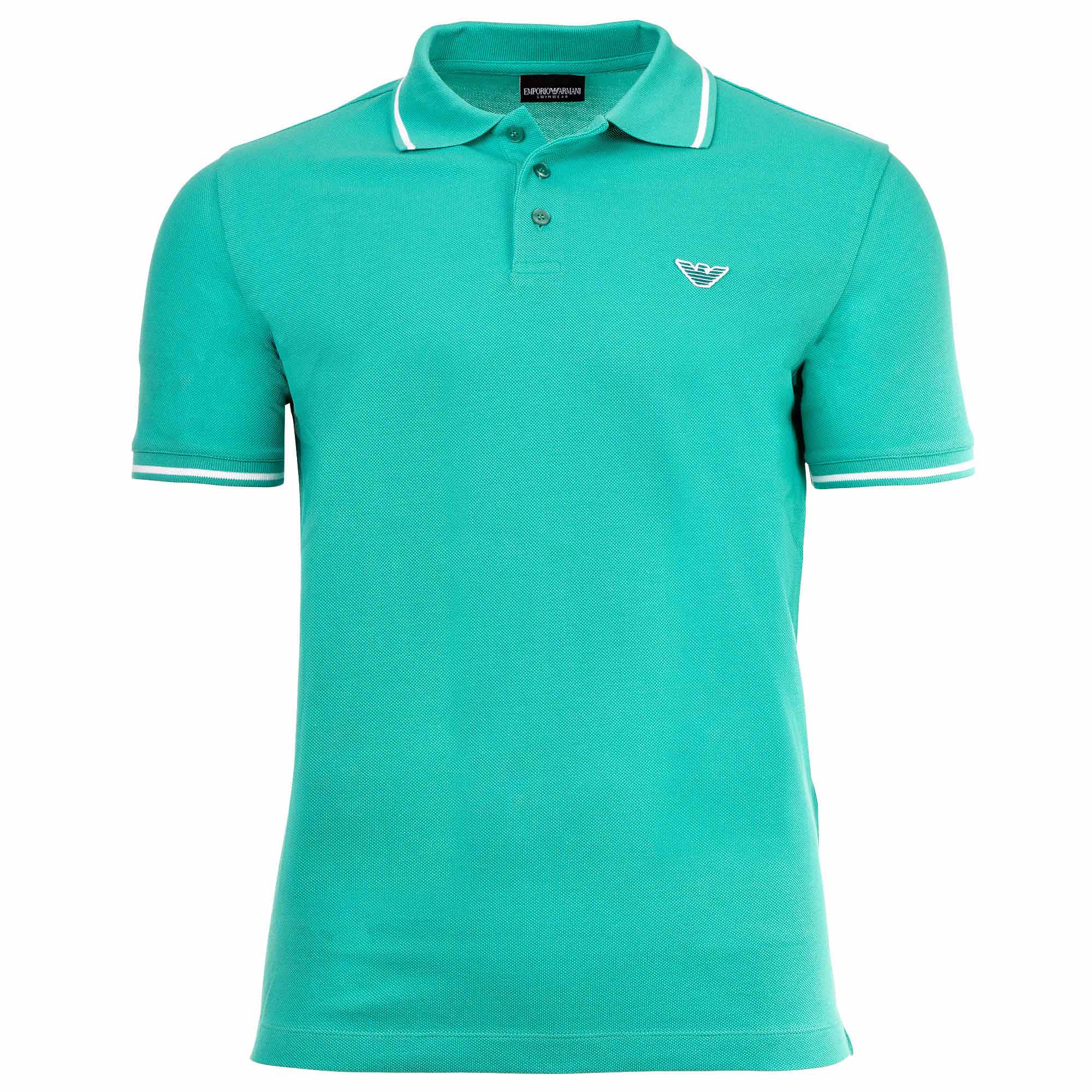EMPORIO ARMANI Herren Poloshirt - ESSENTIAL, Pique, Logo, Baumwolle, einfarbig