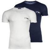 EMPORIO ARMANI Herren T-Shirt, 2er Pack - BOLD MONOGRAM, Rundhals, Fitted Fit, Stretch Cotton
