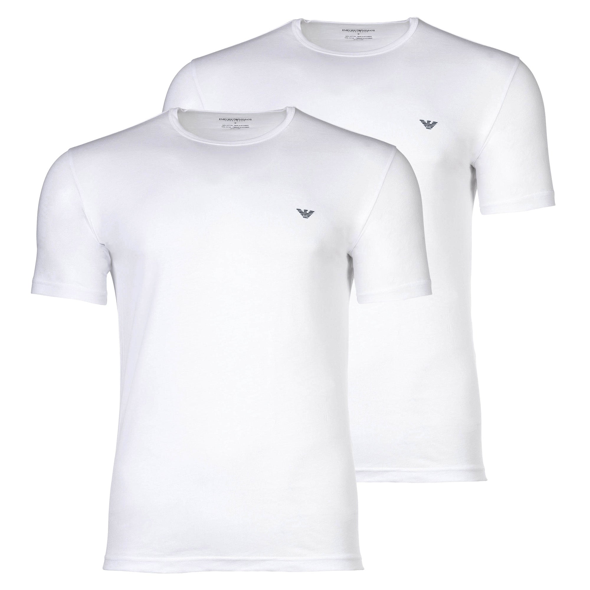 EMPORIO ARMANI Men's T-Shirts, 2-Pack - SOFT TOUCH BAMBOO VISCOSE, Round Neck, Stretch Viscose
