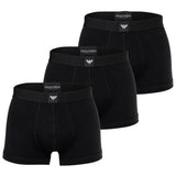 EMPORIO ARMANI Men's Trunks, 3-Pack - ESSENTIAL LOGOLABEL, Shorts, Stretch Cotton