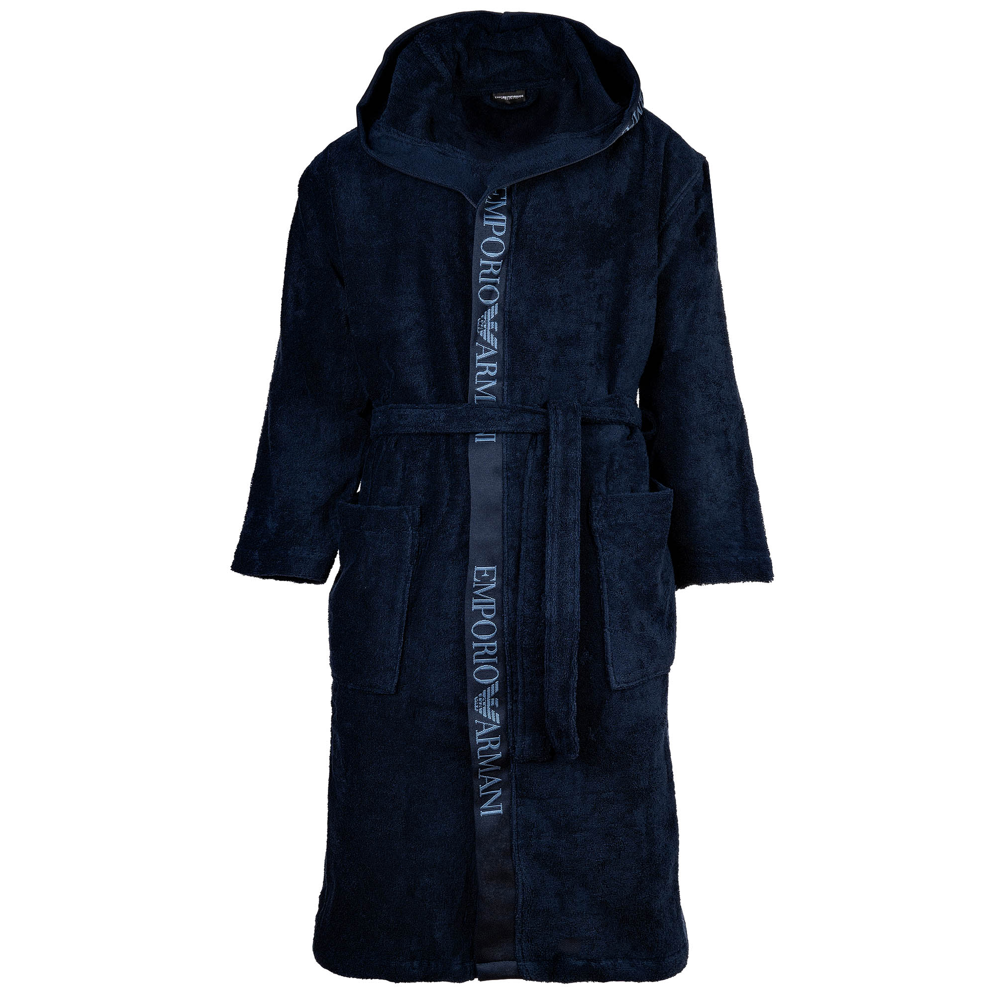 EMPORIO ARMANI Herren Bademantel - SPONGE, Bathrobe, Logo, Frottier, Cotton