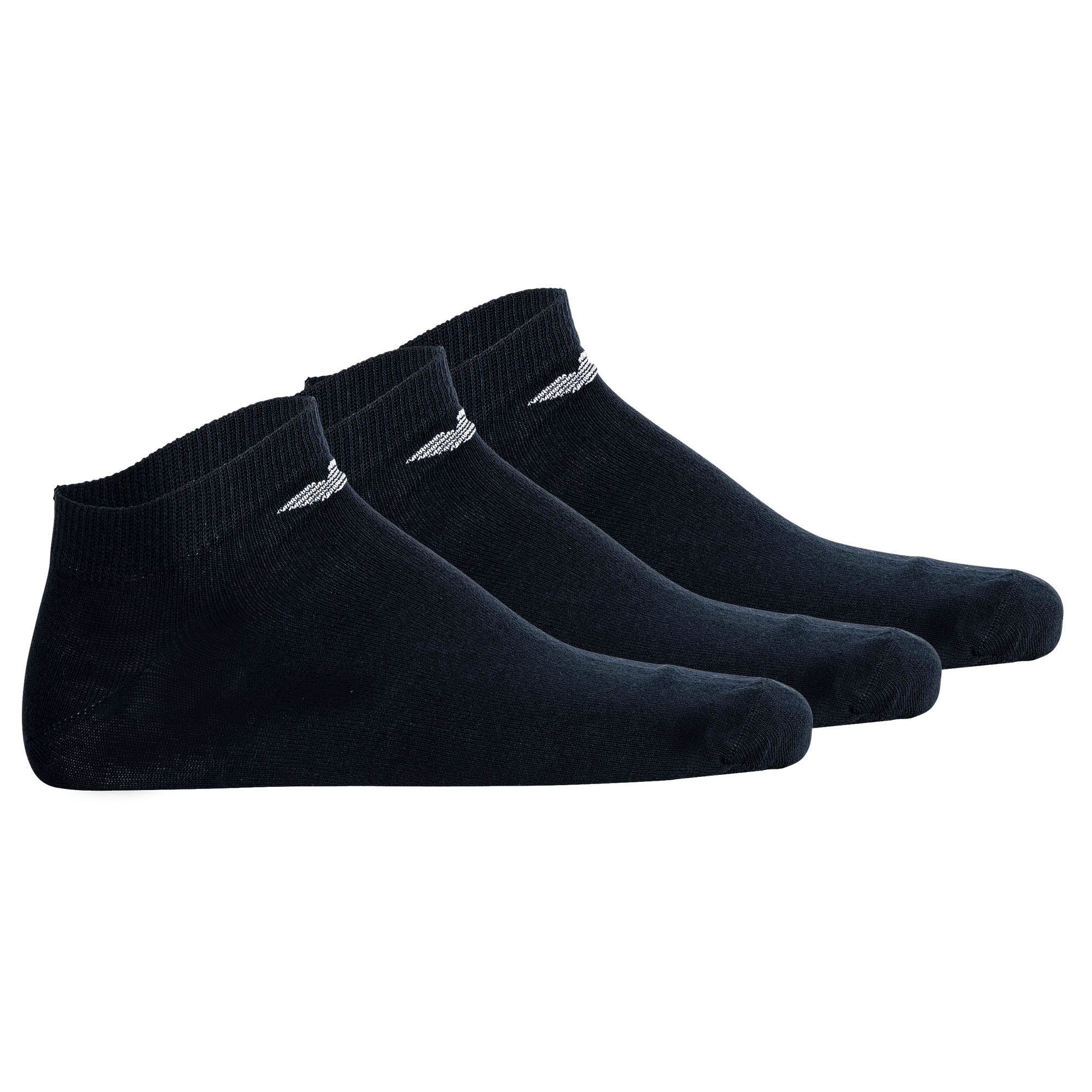 EMPORIO ARMANI Herren Sneakersocken, 3er Pack - CASUAL COTTON, Multipack, Logo
