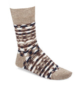 BIRKENSTOCK Herren Socken - Strumpf, Ethno Linen, Jacquard, Leinen-Viskose Garn