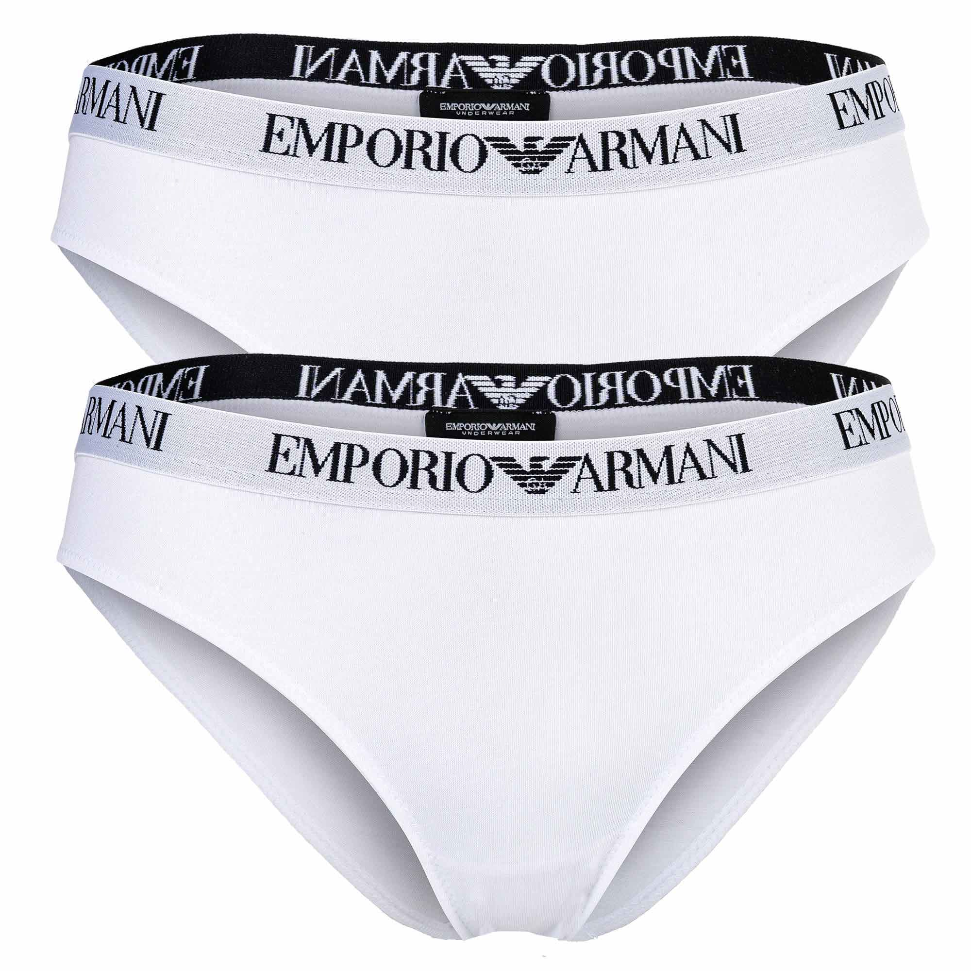 EMPORIO ARMANI Damen Slips, 2er Pack - ESSENTIAL COTTON, Briefs, Cotton Stretch