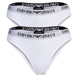 EMPORIO ARMANI Damen Slips, 2er Pack - ESSENTIAL COTTON, Brazilian, Cotton Stretch