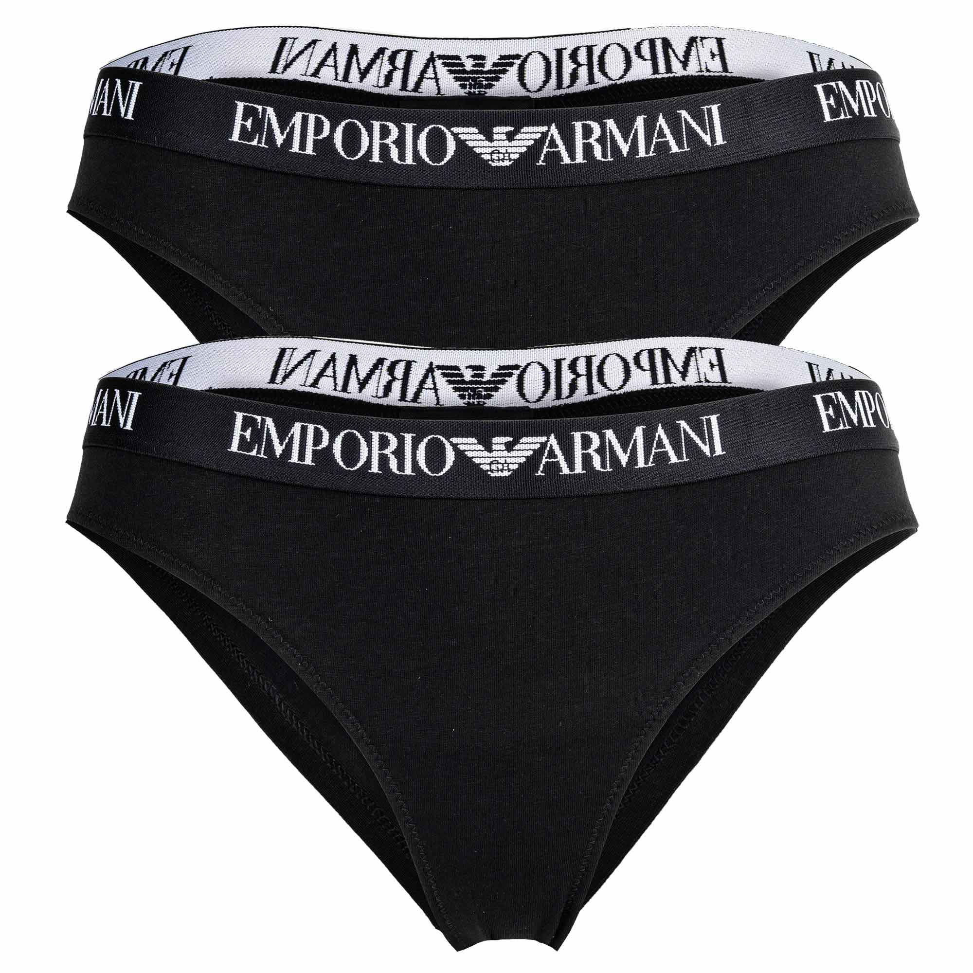 EMPORIO ARMANI Damen Slips, 2er Pack - ESSENTIAL COTTON, Brazilian, Cotton Stretch