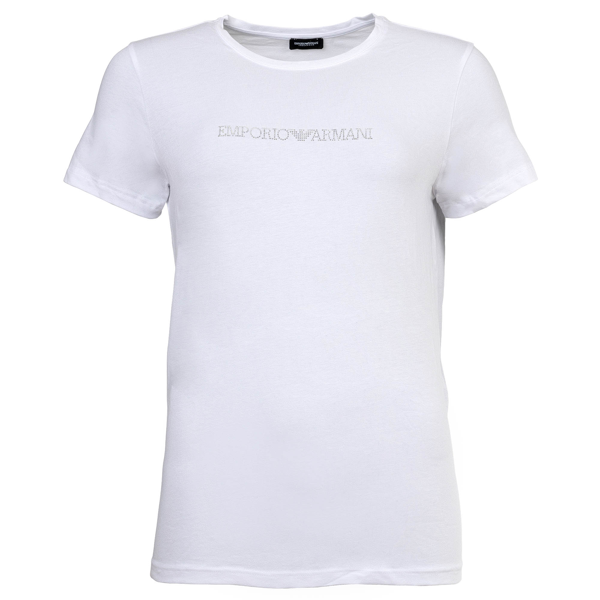 EMPORIO ARMANI Damen T-Shirt, Rundhals - ESSENTIAL COTTON, Regular Fit, Logo