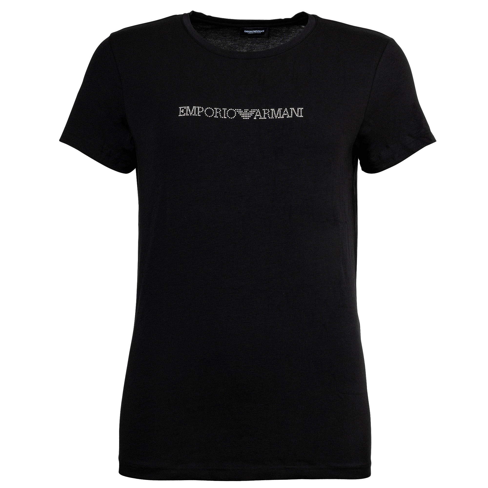 EMPORIO ARMANI Damen T-Shirt, Rundhals - ESSENTIAL COTTON, Regular Fit, Logo