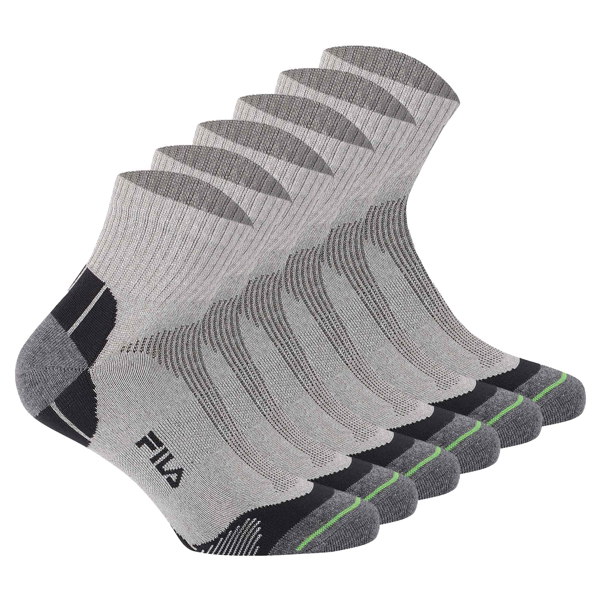 FILA Unisex Socken, 6 Paar - Quarter Multisport, Kurzsocken