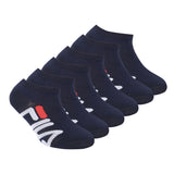 FILA Kids Socks, 6 Pack - Invisible Sneakers, Logo, Solid Color