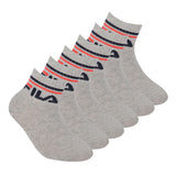 FILA Kinder Socken, Multipack - Qaurter, Logo, Streifen, einfarbig