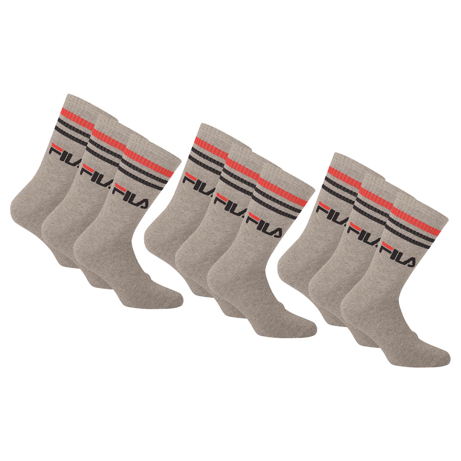 FILA Unisex Socks 9 pairs - Street, Sport, Lifestyle, Socks Set, Stripes, 35-46