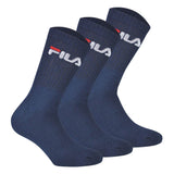 FILA Unisex socks 3 pairs - tennis socks, crew socks, terry, sport, logo 35-46