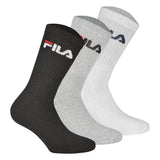 FILA Unisex socks 3 pairs - tennis socks, crew socks, terry, sport, logo 35-46