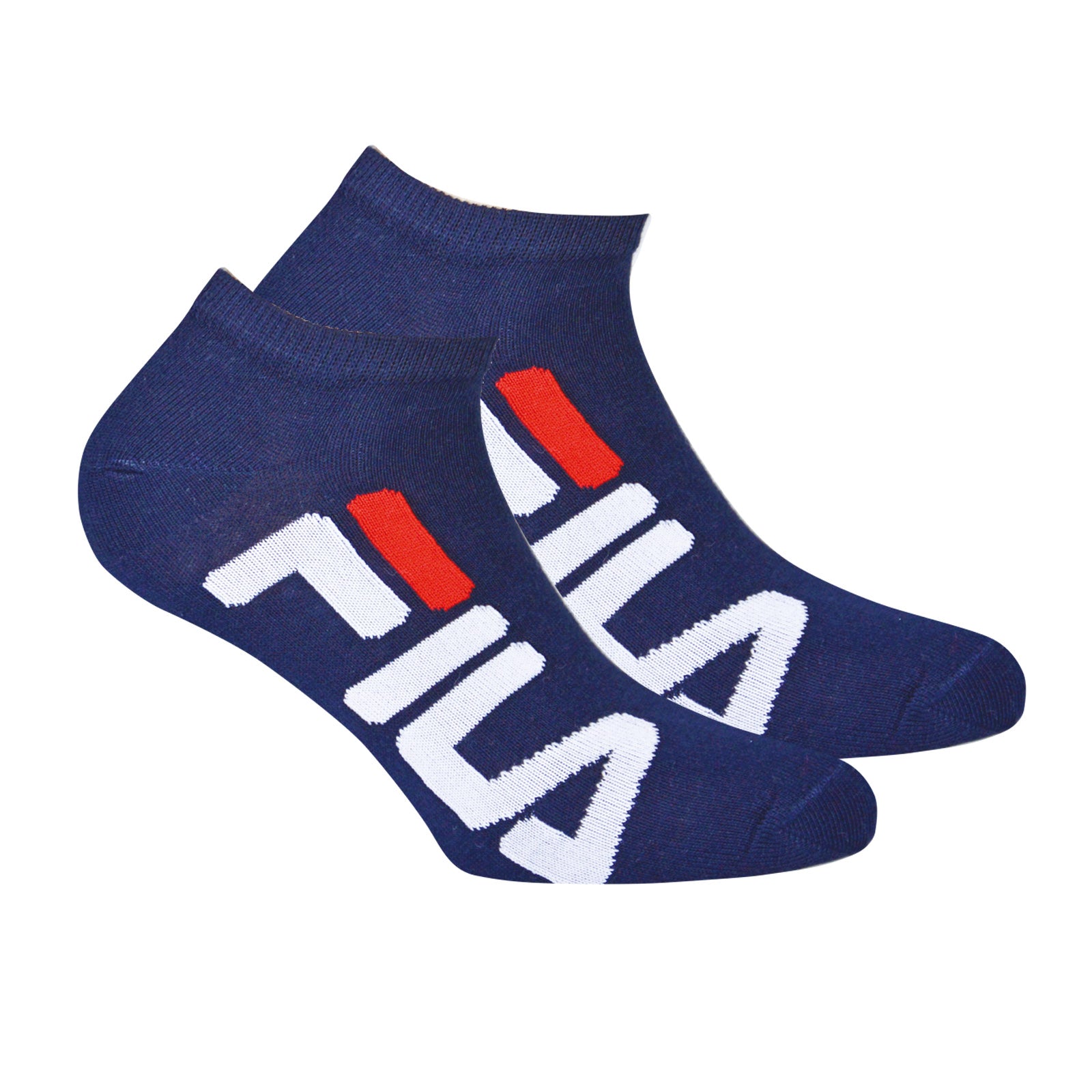 FILA Unisex, 2 Pairs of Socks - Invisible Sneakers, Logo, solid Colour