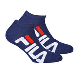 FILA Unisex, 2 Pairs of Socks - Invisible Sneakers, Logo, solid Colour