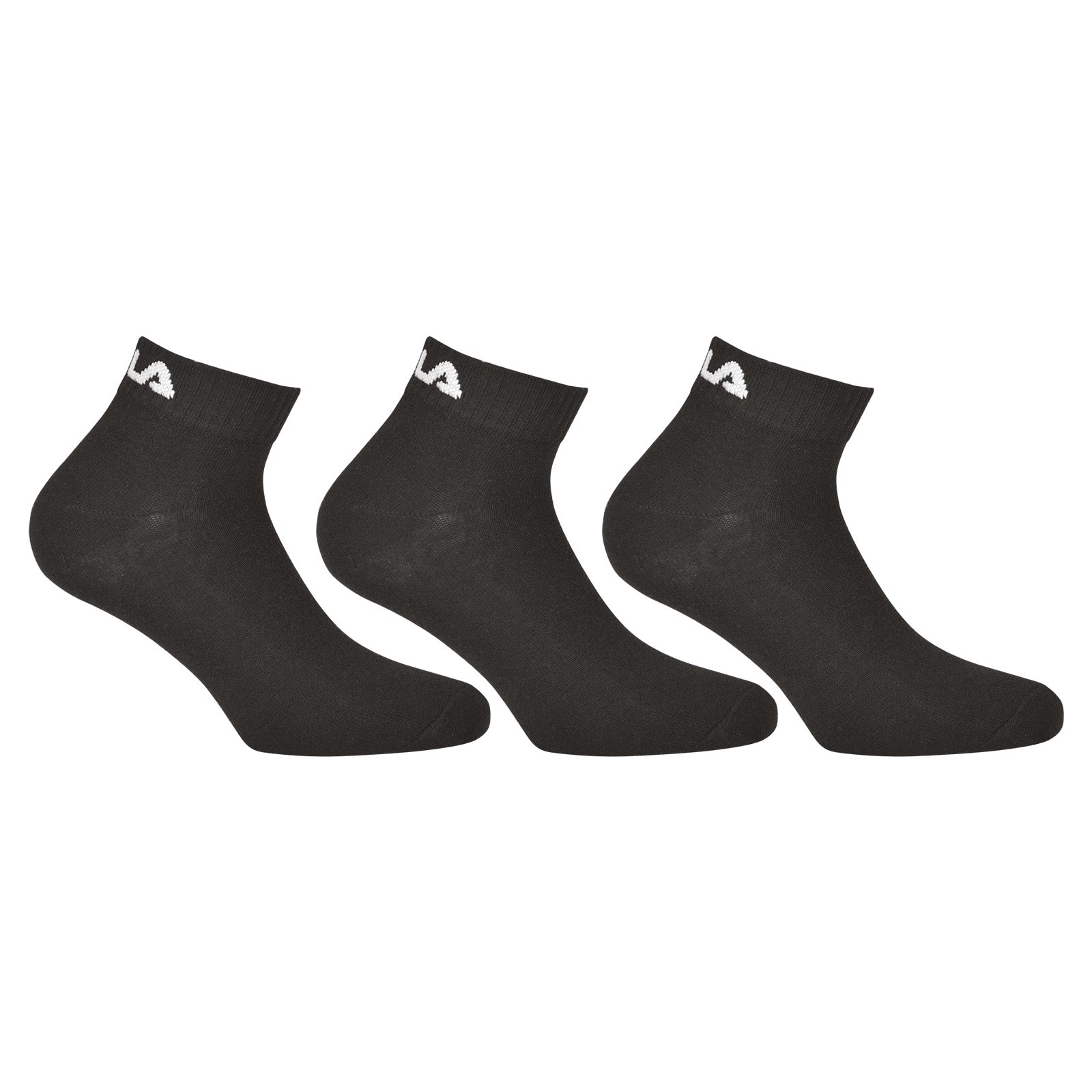 FILA Quarter Socken Unisex, 3 Paar - Kurzsocken, Sport, Logo-Bund, uni, 35-46