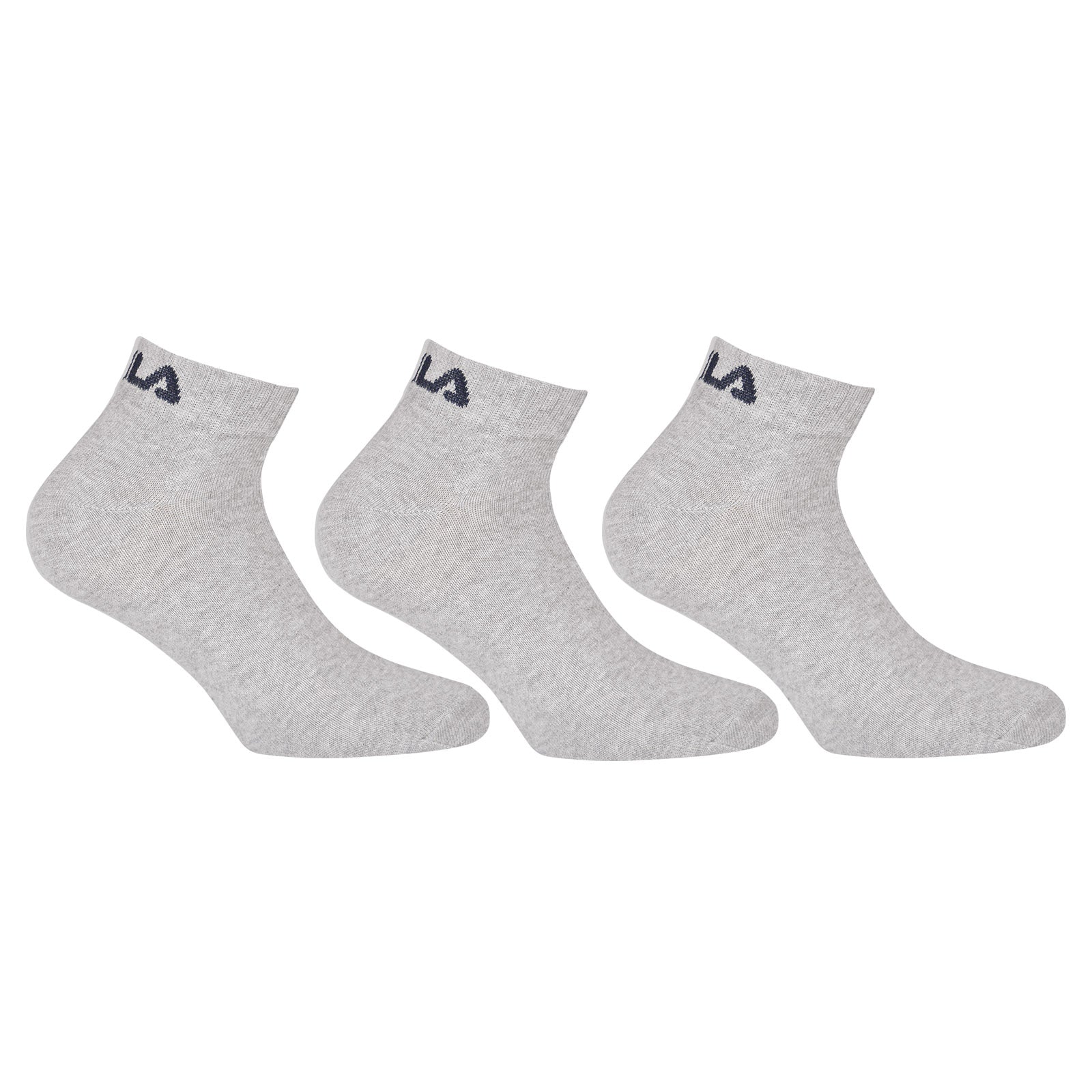 FILA Quarter Socken Unisex, 3 Paar - Kurzsocken, Sport, Logo-Bund, uni, 35-46