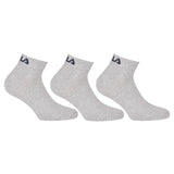 FILA Quarter Socken Unisex, 3 Paar - Kurzsocken, Sport, Logo-Bund, uni, 35-46