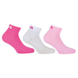 FILA Quarter Socken Unisex, 3 Paar - Kurzsocken, Sport, Logo-Bund, uni, 35-46