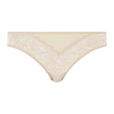 FEMILET Damen Slip - Floral Touch, florale Spitze, blickdichtes Meshmaterial