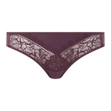 FEMILET Damen Slip - Floral Touch, florale Spitze, blickdichtes Meshmaterial