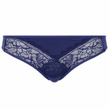 FEMILET Damen Slip - Floral Touch, florale Spitze, blickdichtes Meshmaterial