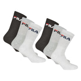 FILA Unisex Socken 6 Paar - Tennissocken, Crew Socks, Frottee, Sport (2x3-Pack)