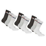 FILA Unisex Socken 9 Paar - Tennissocken, Crew Socks, Frottee, Sport (3x3-Pack)