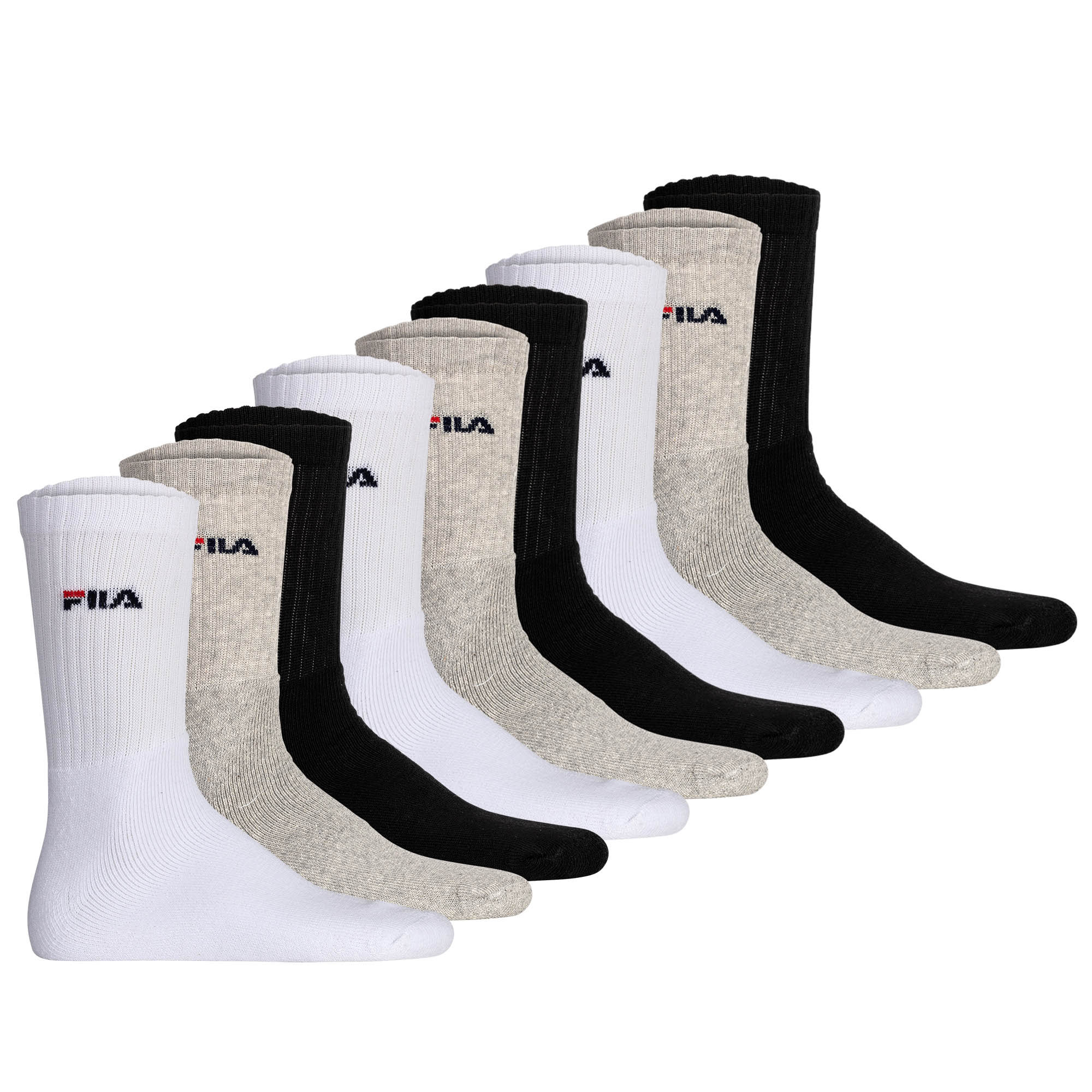 FILA unisex socks, 9-pack - tennis socks, crew socks, logo