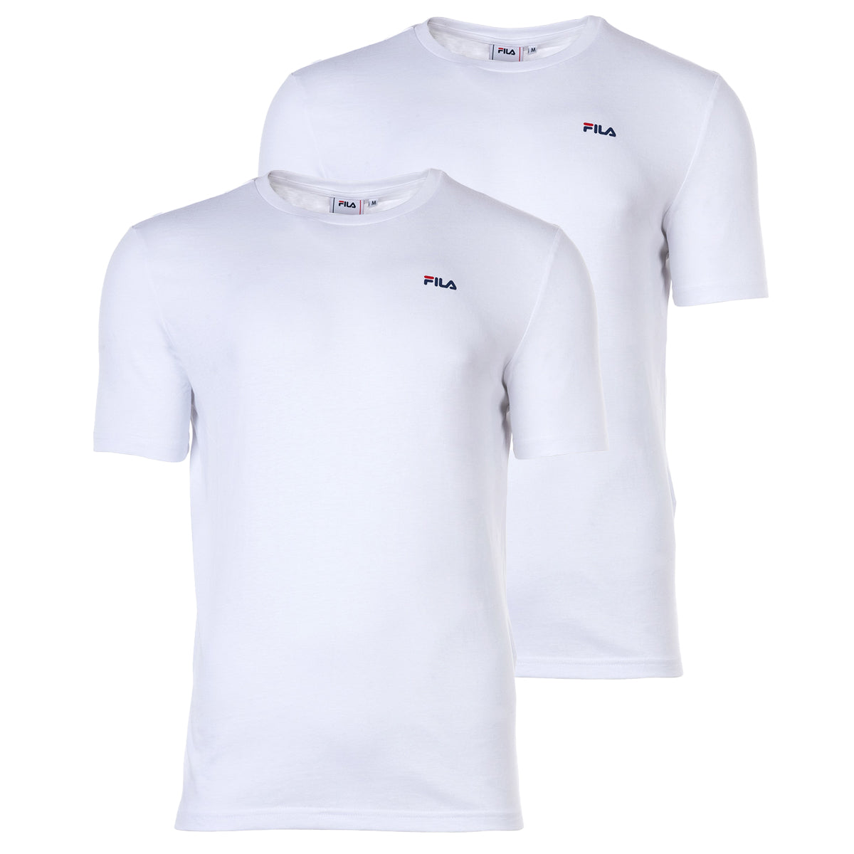 FILA Herren T-Shirt, 2er Pack - BROD Tee, Rundhals, Kurzarm, Logo