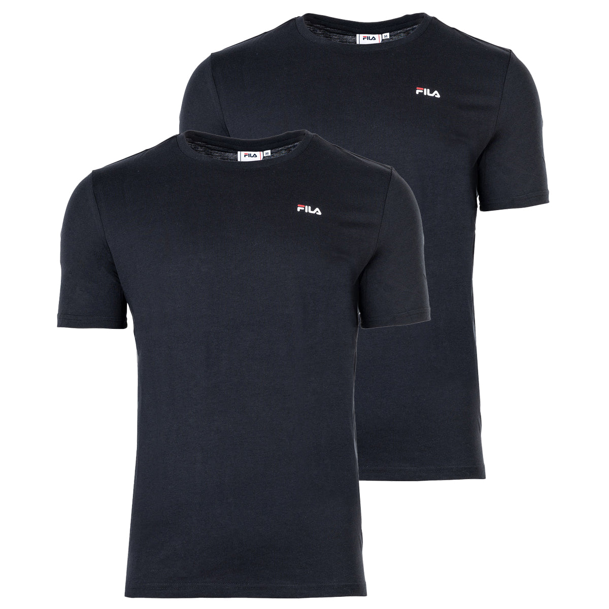 FILA Herren T-Shirt, 2er Pack - BROD Tee, Rundhals, Kurzarm, Logo