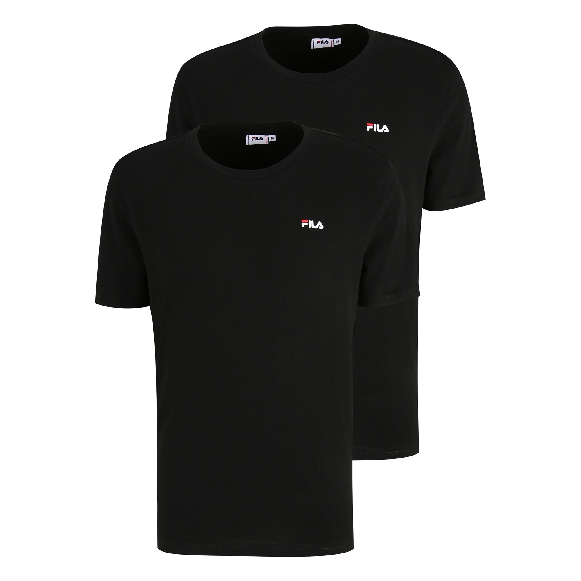 FILA Herren T-Shirt, 2er Pack - BROD Tee, Rundhals, Kurzarm, Logo