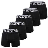 FC Barcelona Herren Boxershorts, 5er Pack - Boxer Briefs, Baumwollmischung, Logobund, einfarbig