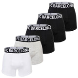 FC Barcelona Herren Boxershorts, 5er Pack - Boxer Briefs, Baumwollmischung, Logobund, einfarbig