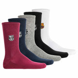 FC Barcelona Unisex Socken, 5er Pack - Tennis Embroidery Socks, Emblem-Logo gestickt, Baumwollmischung, einfarbig