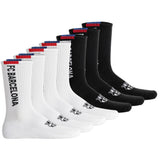 FC Barcelona Unisex Socken, 7er Pack - Tennis Socks, Schriftzug-Logo, Baumwollmischung, einfarbig