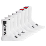 FC Barcelona Unisex Socken, 7er Pack - Tennis Socks, Schriftzug-Logo, Baumwollmischung, einfarbig