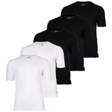 FC Barcelona Herren T-Shirts, 5er Pack - U-Neck Undershirts, Baumwolle, Rundhals, Logo, einfarbig