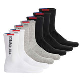 FC Barcelona Kinder Socken, 7er Pack - Tennis Socks, Schriftzug-Logo, Baumwollmischung, einfarbig