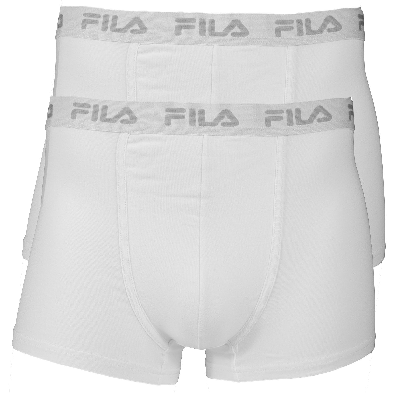 FILA Herren Boxer Shorts 2er Pack - Logobund, Urban, Cotton Stretch, einfarbig