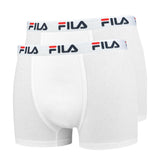 FILA Herren Boxer Shorts, 2er Pack - Baumwolle, einfarbig