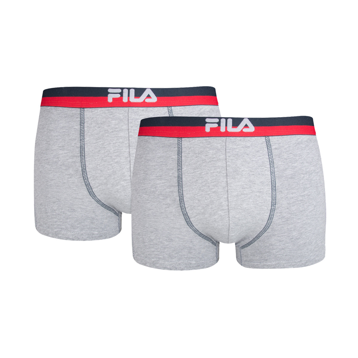 FILA Herren Boxer Shorts - Vorteilspack, Logobund, Urban, Cotton Stretch, einfarbig